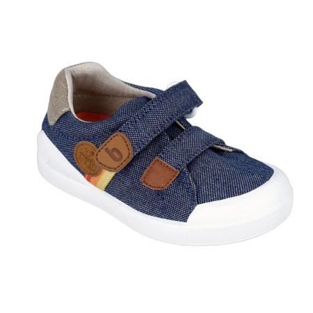 Παιδικό ανατομικό sneaker πάνινο μπλε Biomecanics 242297-A